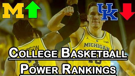 College Basketball Power Rankings Michigan Rises Youtube