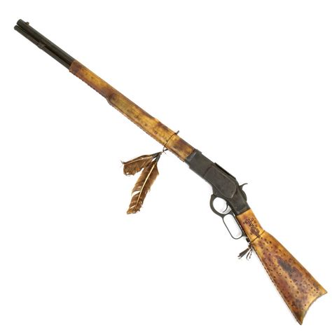 Original Indian Crow Tribe Winchester Model 1873 32 20 Rifle With