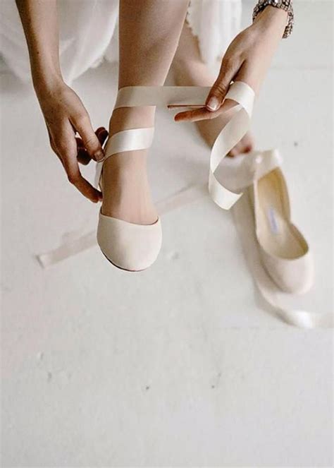 Light Ivory Wedding Flats Bridal Ivory Shoes Lace Up Ballet Etsy