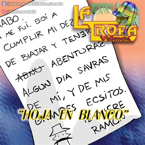 La Tropa Vallenata Hoja En Blanco Album Cover By Randyproject On