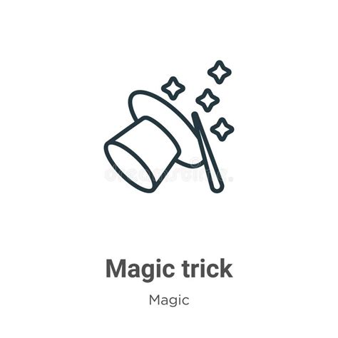 Magic Trick Outline Vector Icon Thin Line Black Magic Trick Icon Flat
