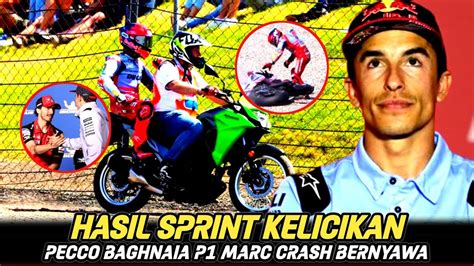 MARC MARQUEZ CRASHHASIL SPRINT RACE BUMBU BURSA TRANSFER MARC