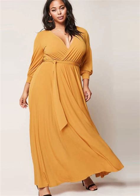 Plus Size Fall Maxi Dresses 2018 Pluslookeu Collection