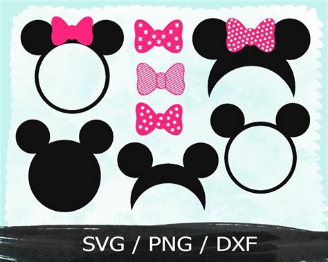 Minnie Mouse Head And Hands Set Cut File Set In Svg Eps Dxf Jpeg