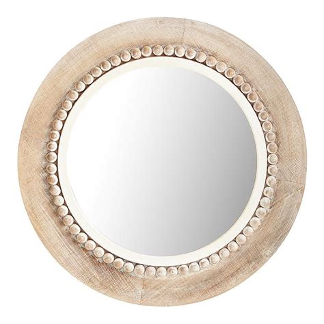 Our Round Wooden Mirror Is Crafted By Hand Into A Classic Shape With