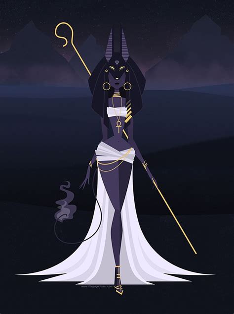 Anubis By Little Paper Forest Via Behance This Would Be A Hella Cool Cosplay Goddess Art