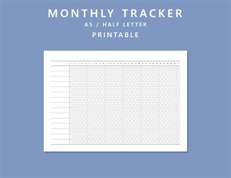 Printable Tracker Monthly Tracker Printable Planner Etsy