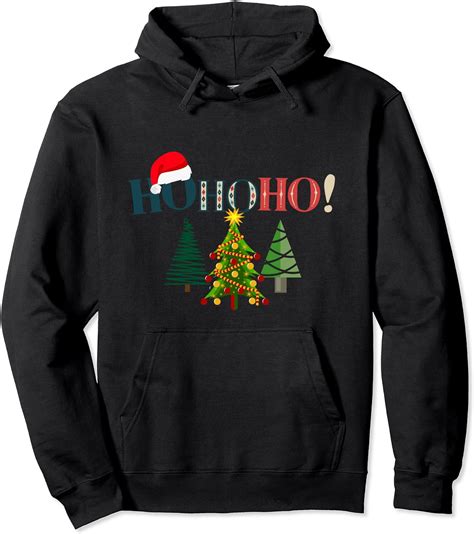 Ho Ho Ho Christmas Tree Sweater Santa Holiday Spirit