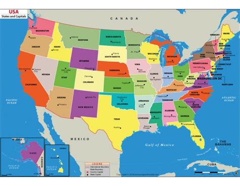 Buy Usa Digital Map Us States And Capital Map