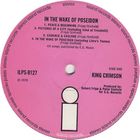 King Crimson In The Wake Of Poseidon 1st Ex Uk Vinyl Lp Album Lp