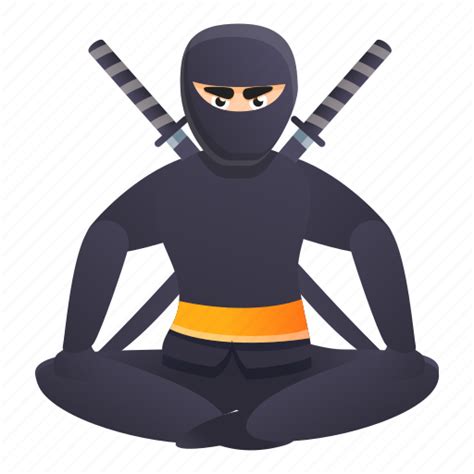 Man Ninja Person Sitting Sport Icon Download On Iconfinder