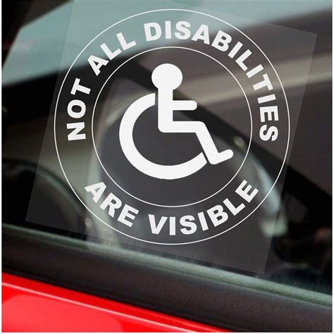 Buy Platinum Place 1 X Sticker Not All Disabilities Are Visible Sign
