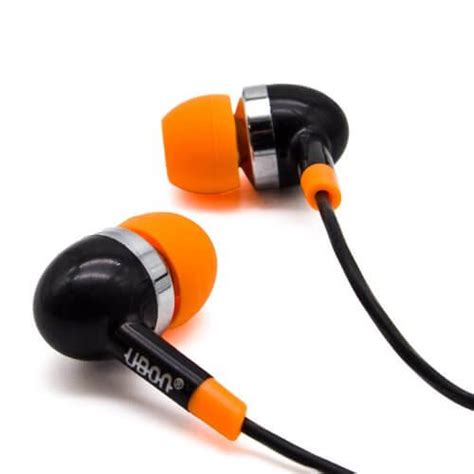 Mobile Black And Orange Ubon Music Wired Earphones Model Namenumber