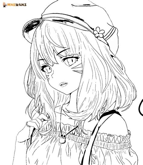 Female Anime Coloring Pages