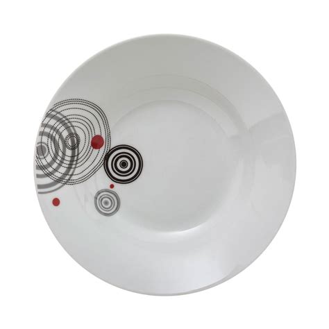 Assiette Creuse INSTANT En Porcelaine Blanche Et Motifs D 22cm Centrakor