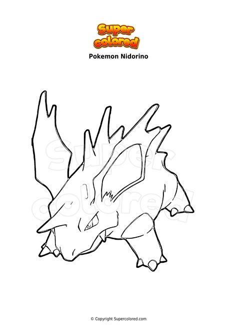 Coloring Page Pokemon Nidorino