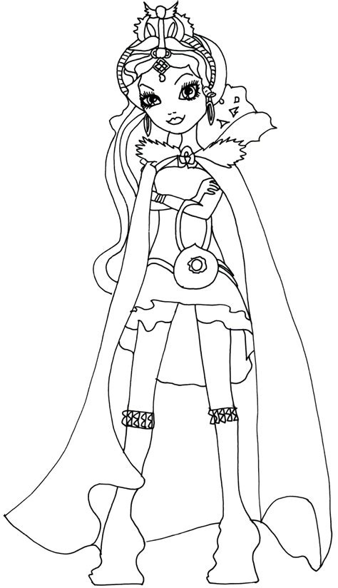 There are a lot of coloring pages for kids on our website my coloring pages, for example: Ever After High Coloring Pages Raven Queen Ever after high raven queen | Coloriage, Dessin, Cartes