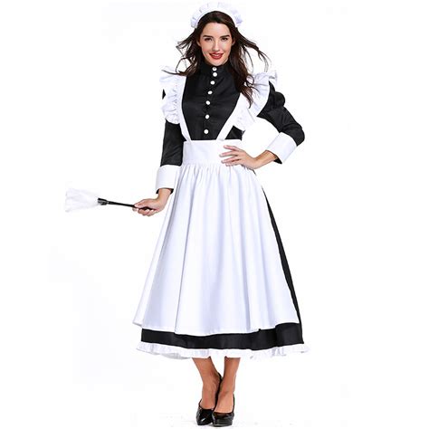 Halloween Adult Women Traditional French Maid Lolita