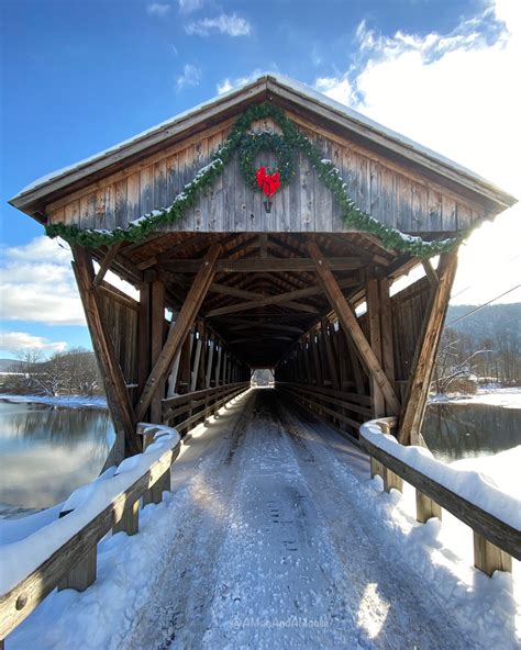 Downsville Covered Bridge Built 1854 Traverses The East Branch Of The