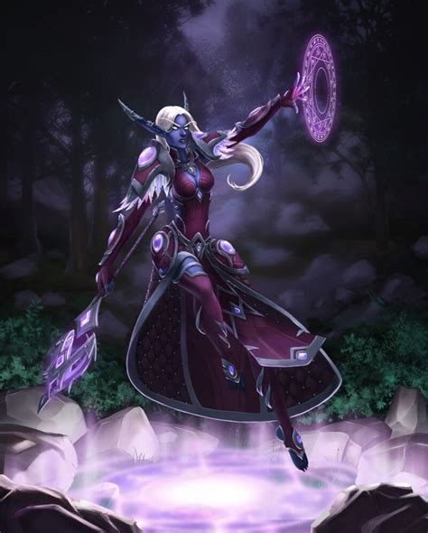 Artstation Nightborne Arcane Mage Valeria Savchuk Warcraft