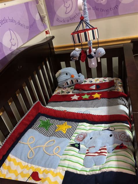 The bedding set also has a functional use, which is to safeguard the mattress from moisture, mites, and do you use bedding sets for your baby? Whale and Elephant bedding for baby boy 😊 From Babies r Us ...