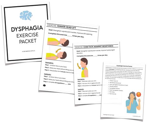 Dysphagia Exercise Packet Medical SLPs Dysphagia Dysphagia