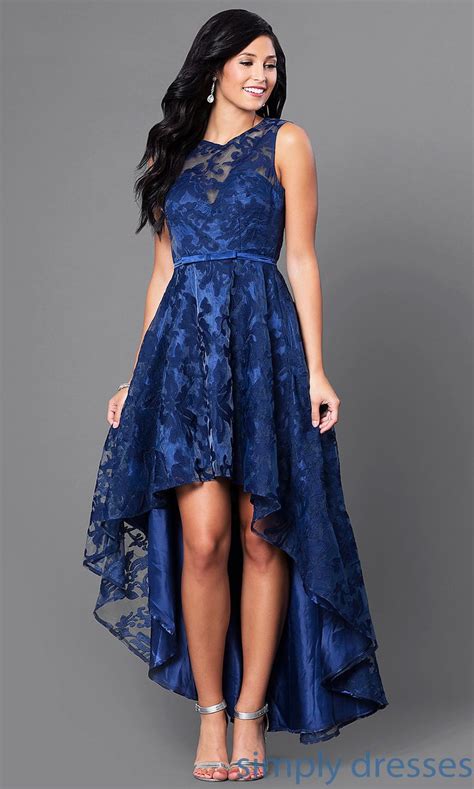 Lace High Low Sleeveless Semi Formal Party Dress Inspiration