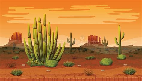 Cactus Stock Vector Illustration Of Symbol Saguaro