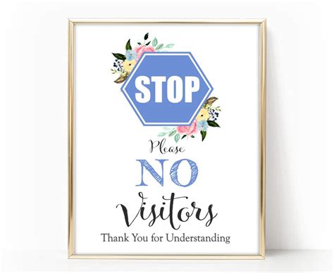 Please No Visitors Sign Self Isolation House Social Etsy