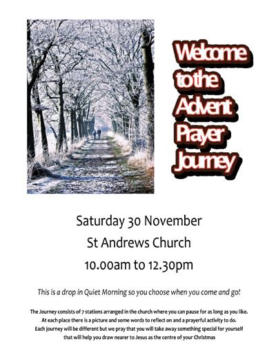 Advent Prayer Journey 30 11 13 Poster Stantonbury Ecumenical Partnership
