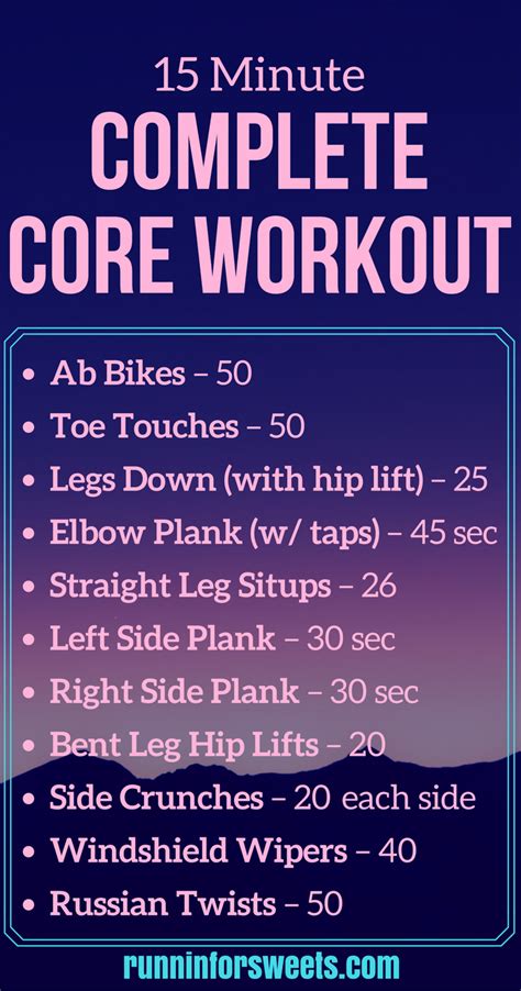 15 Minute Complete Core Workout This Workout Requires No Equipment And