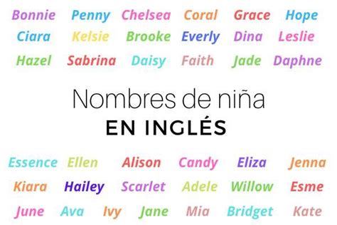 153 Nombres De NiÑa En InglÉs Y Su Significado En Español Nombres
