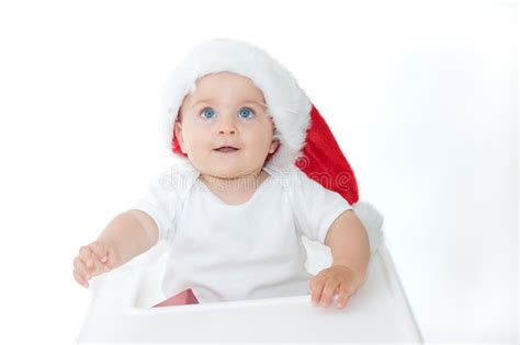Cute Christmas Baby Stock Photo Image Of White Seasonal 3783190