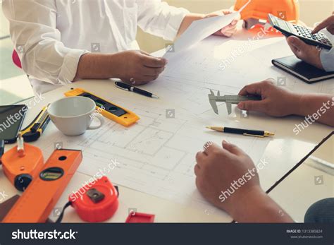 Engineer Architect Concept Engineer Architects Office Stock Photo