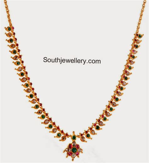 Simple Stones Mango Necklace Indian Jewellery Designs