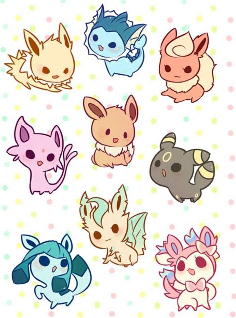 Kawaii Eeveelutionz Xd Pokemon Eevee Cute Pokemon Wallpaper Pokemon