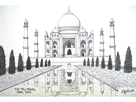 Pin By Jade Bailey On India Taj Mahal Drawing Temple Drawing Drawings