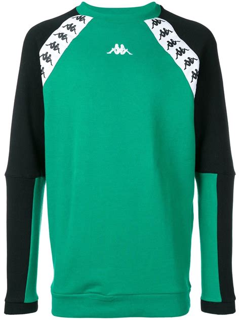 Kappa Classic Brand Sweater In Green Modesens Kappa Clothing