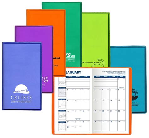 Custom Imprinted Translucent Monthly Pocket Planners