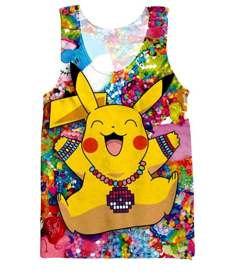 Pikachu In Kandiland Tank Top Pokemon Tank Tank Tops Rave Outfits