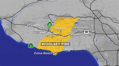 Fire Map Woolsey Fire Burning In Ventura County Northwest La County
