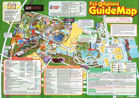 If you have not climbed mt. Fuji-Q Highland - 2011 Park Map