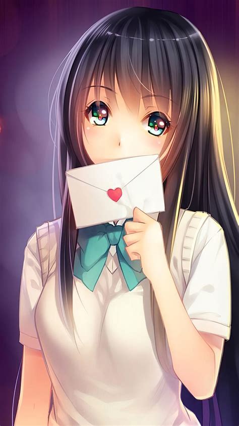 2160x3840 Anime Girl In Love With Love Letter Sony Xperia X Xz Z5 Premium Hd 4k Wallpapers