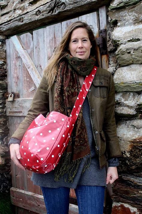 Oilcloth Across Body Bag Red Spot By Love Lammie Co