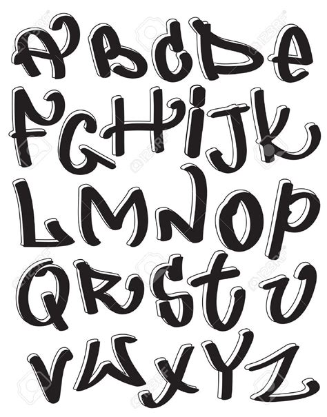 Graffiti Lettertype Alfabet Abc Letters Stockfoto 11486013