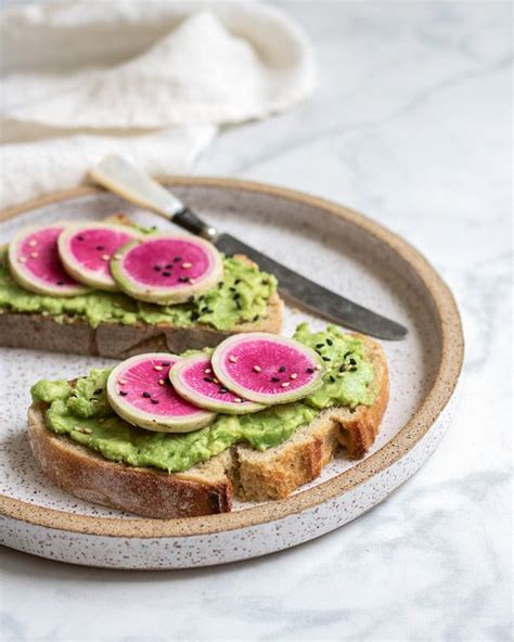 Smashed Avocado Toast With Watermelon Radish Recipe Watermelon