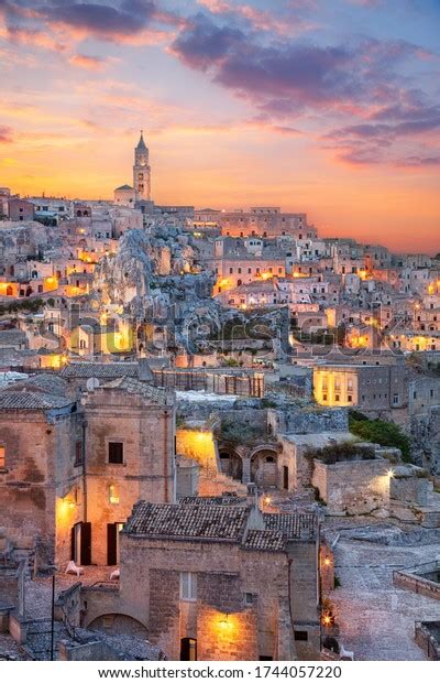 Matera Cityscape Aerial Image Medieval City Stock Photo 1744057220