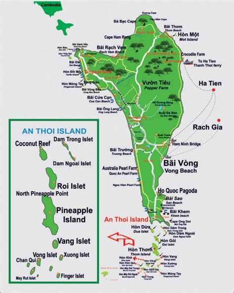 Phu Quoc Tourist Map Focus Asia And Vietnam Travel Leisure