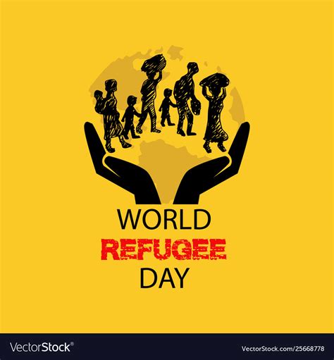World Refugee Day Poster Design Royalty Free Vector Image