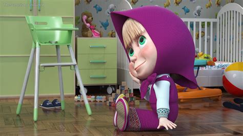 Masha From Masha And The Bear Sitting Pose 3d Model 99 3ds Blend C4d Fbx Max Ma Lxo